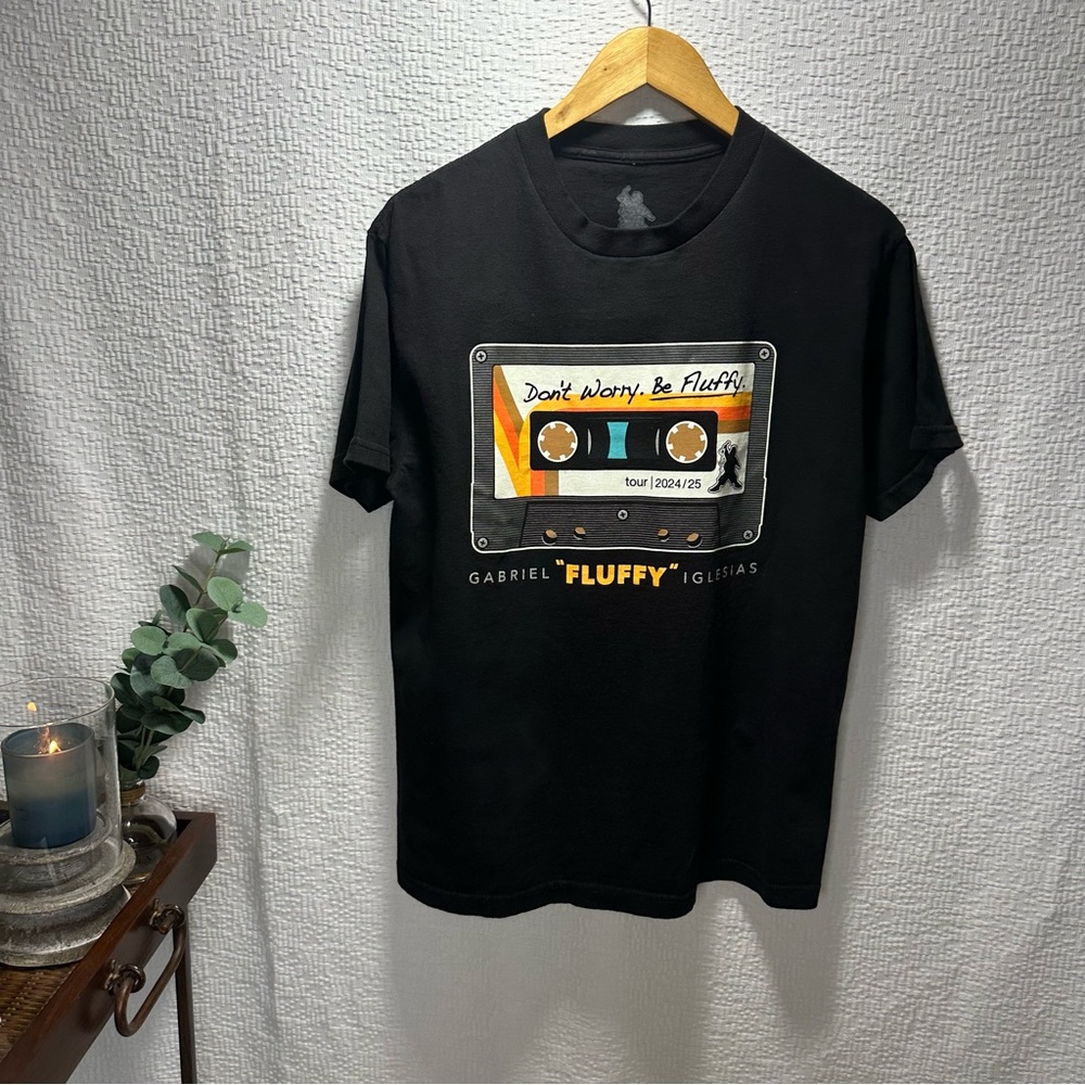 NWOT DWBF Don’t Worry Be Fluffy - Gabriel Iglesias Tour Tee with Cassette Design